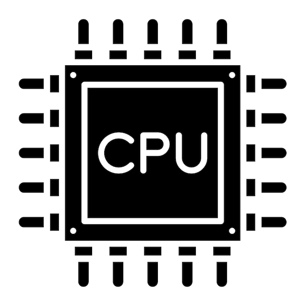 CPU-vectorillustratiestijl