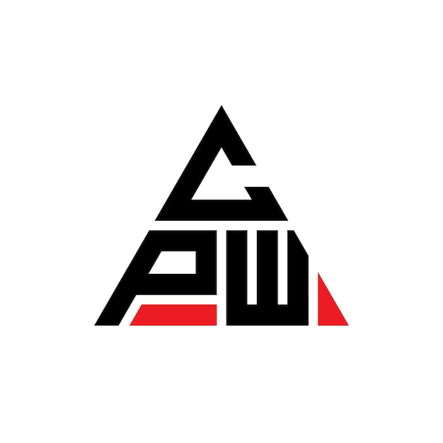 CPW トライアングル・ロゴ デザイン モノグラム CPW 三角ベクトル ロゴ シンプル エレガント