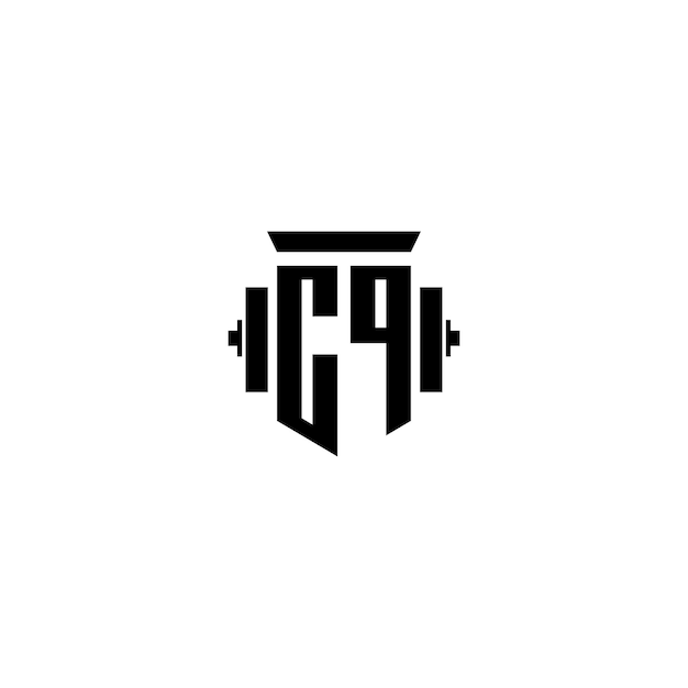 벡터 cq 모노그램 로고 디자인 문자 텍스트 이름 기호 흑백 로고타입 알파벳 문자 단순 로고