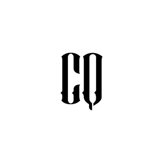 CQ monogram logo design letter text name symbol monochrome logotype alphabet character simple logo