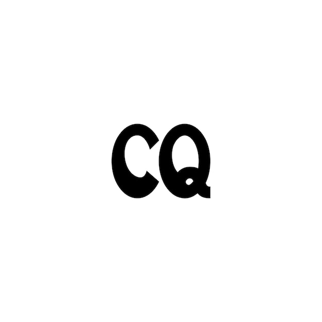 Vector cq monogram logo ontwerp brief tekst naam symbool monochroom logo alfabet karakter eenvoudig logo