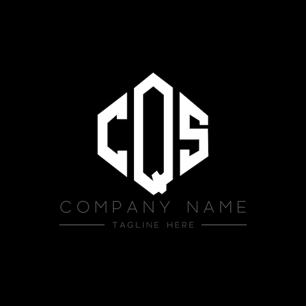 Vector cqs letter logo ontwerp met veelhoek vorm cqs veelhoek en kubus vorm logo ontwerp cqs zeshoek vector logo sjabloon witte en zwarte kleuren cqs monogram bedrijf en vastgoed logo