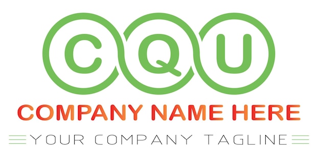 Vettore design del logo della lettera cqu