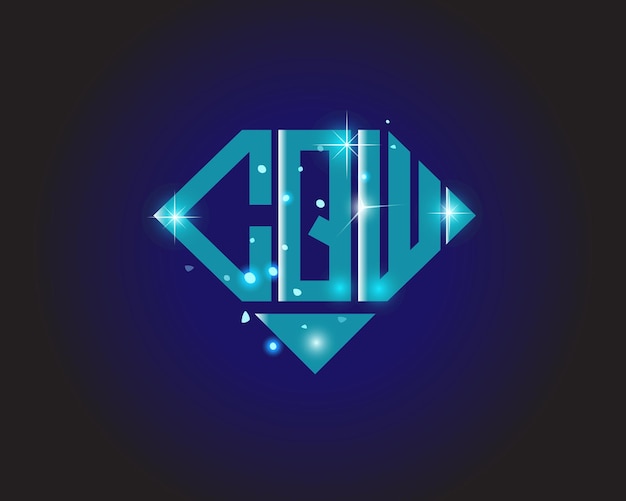 CQW eerste moderne logo ontwerp vector pictogrammalplaatje