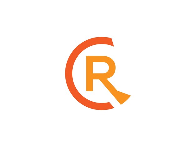 CR eenvoudig logo-ontwerp