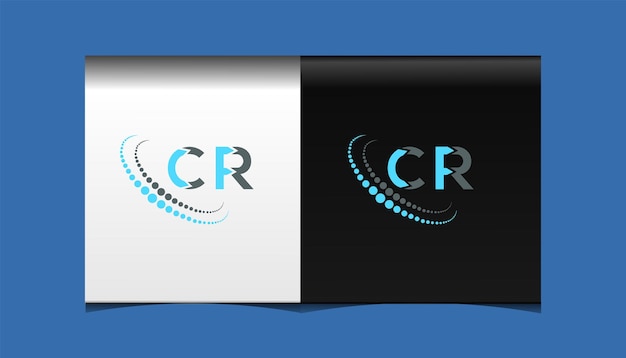 Vector cr initial modern logo design vector icon template