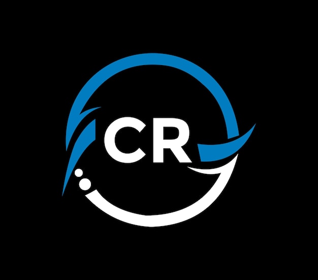 CR letter logo design with a circle shape CR Logo design with unique and simple design