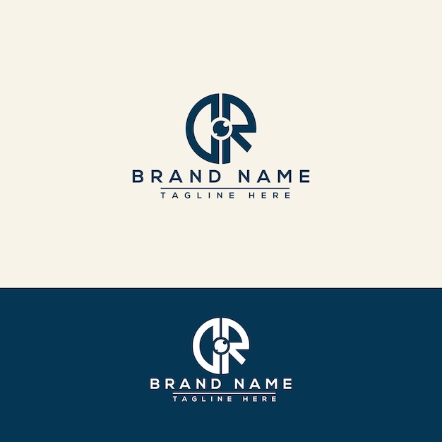 CR logo Design Template Vector Graphic Branding Element.