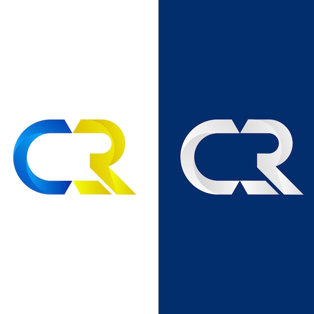 Cr logo design template