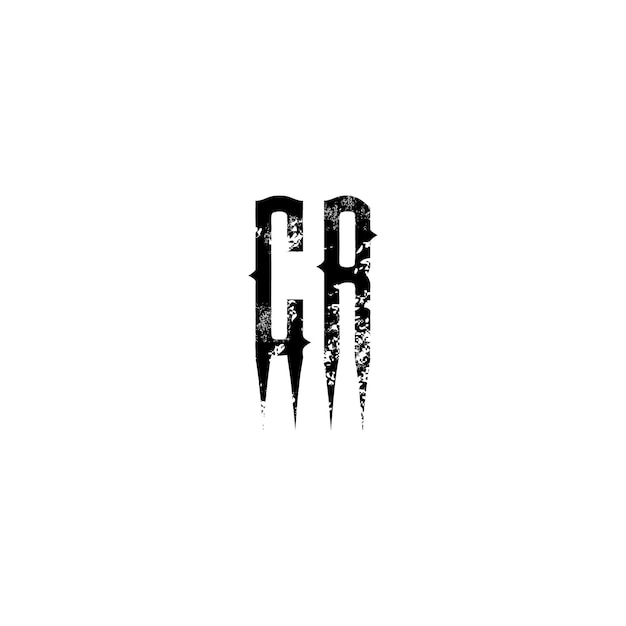 CR モノグラムロゴ デザイン文字 テキスト名 シンボル モノクロロゴタイプ アルファベット文字 シンプルロゴ