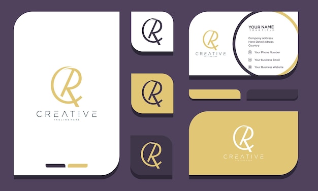 CR RC первоначальный дизайн логотипа и визитной карточки