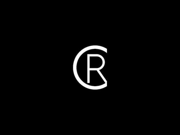 Vector cr simple line logo