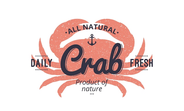 Crab abstract label design