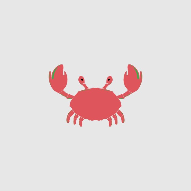 Vector crab art funny style