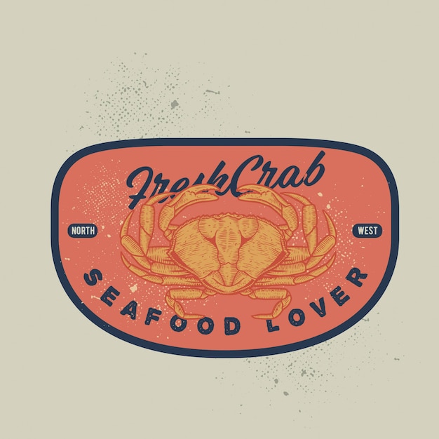 Vector crab badge