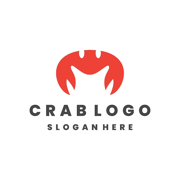 crab business logo design vector template