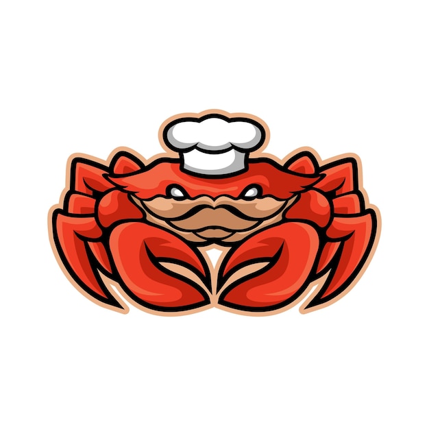 Crab cartoon logo design