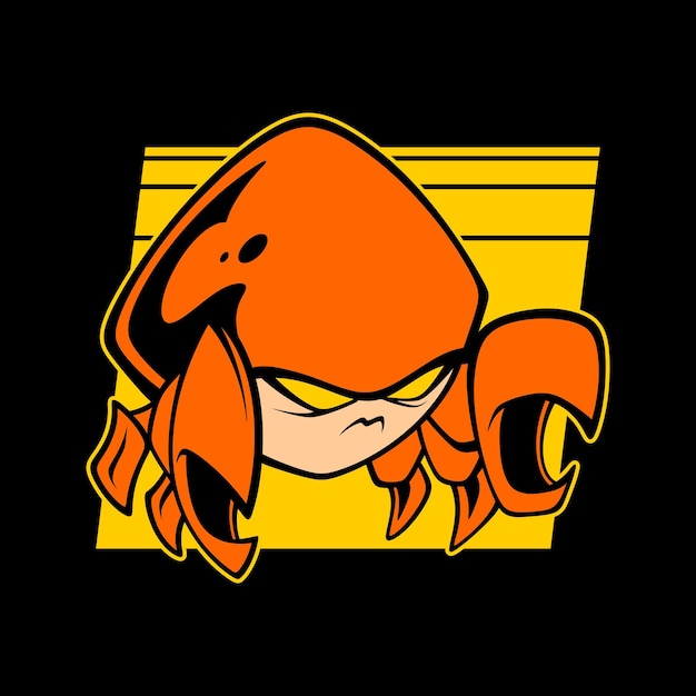 Vector crab cartoon logo