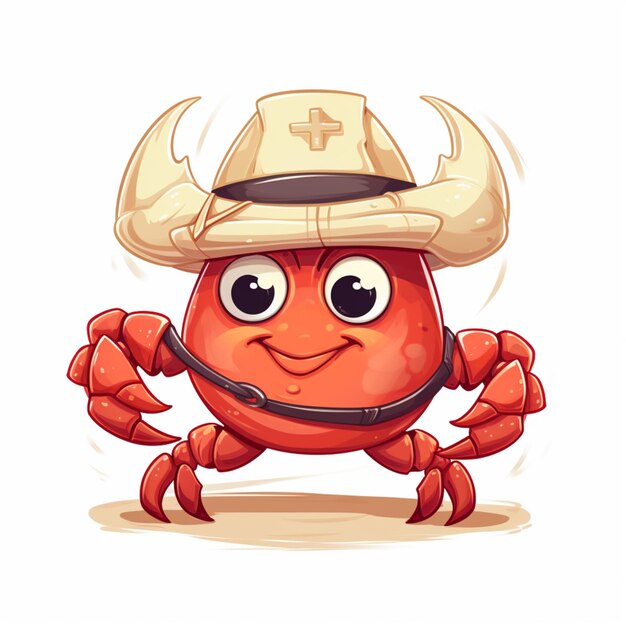 Crab cartoon vector