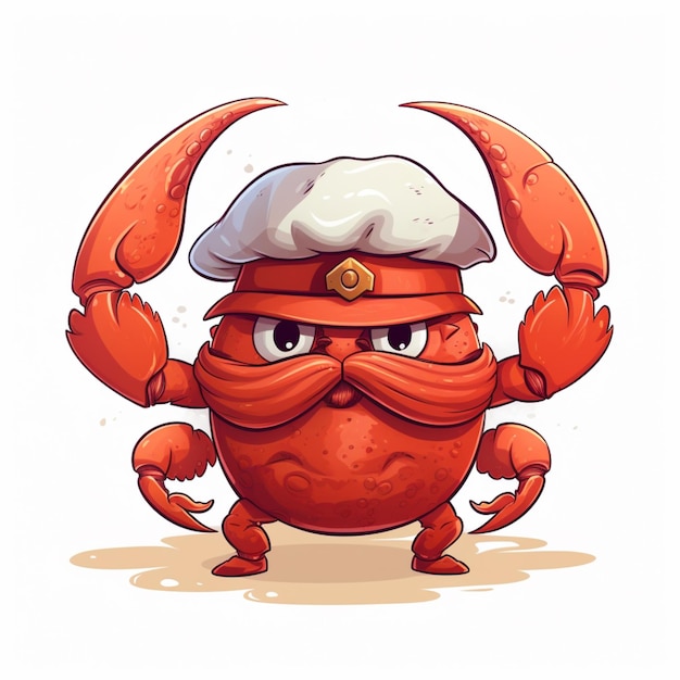 Crab cartoon vector