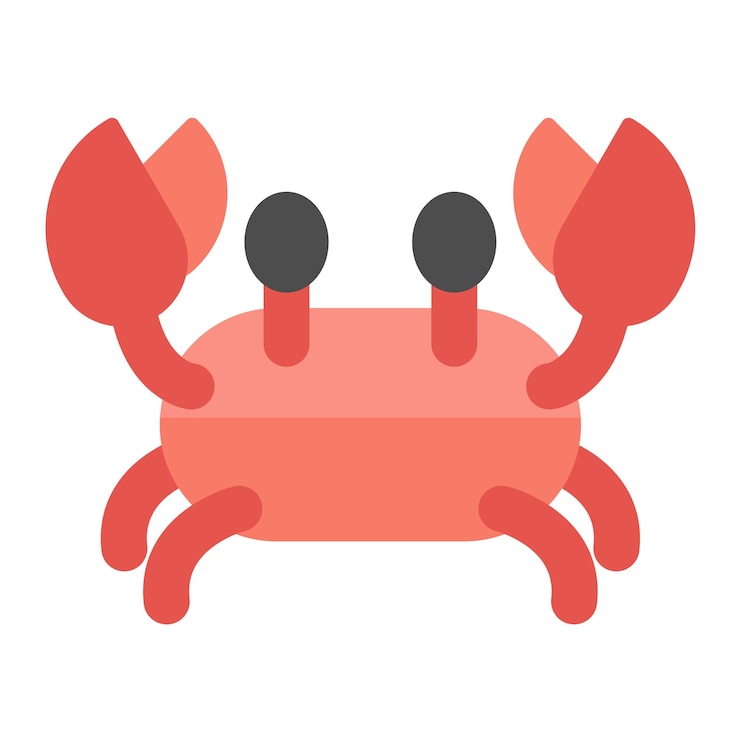 Vector 크래브 플래트 일러스트레이션