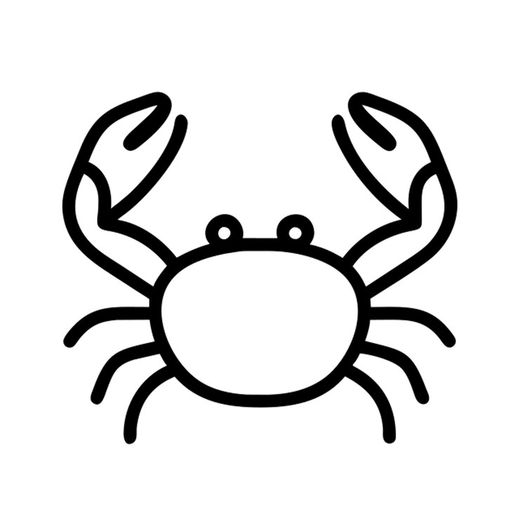 Vector 크래브 아이콘 윤