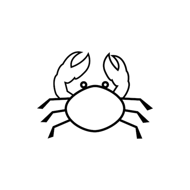 Disegno vettoriale del logo dell'icona del granchio