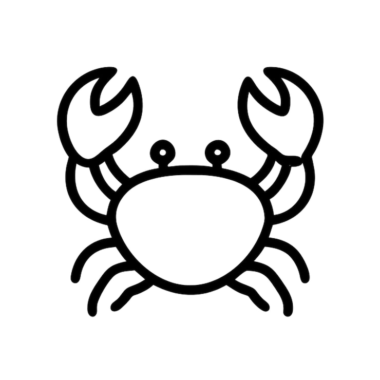 Vector 크래브 아이콘 윤