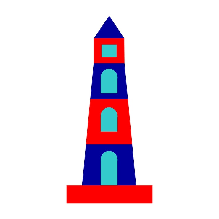 Vector 魚燈塔海的剪輯藝術