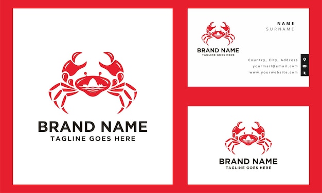 crab logo design vector