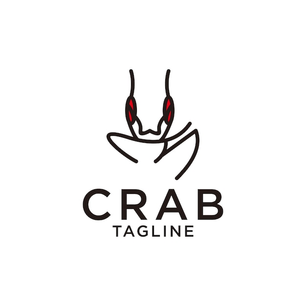 Crab logo icon design template flat vector