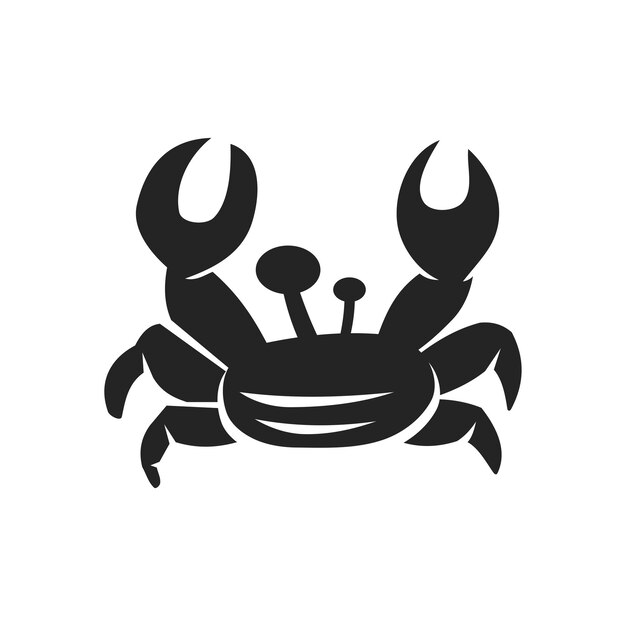 Crab logo sjabloon geïsoleerde merkidentiteit icoon abstract vectorgrafiek