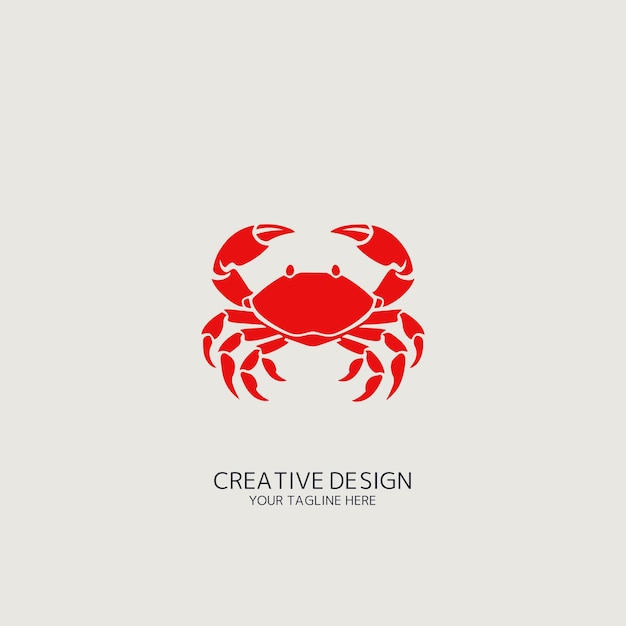 crab logo vector