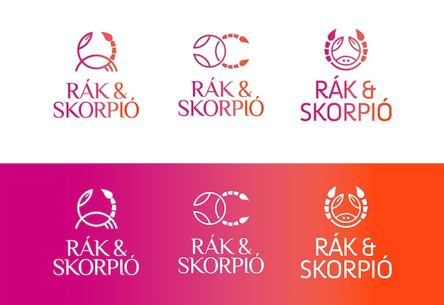 crab and scorpion logo design