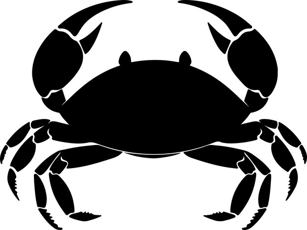 Crab Silhouette Vector Illustratie Witte achtergrond