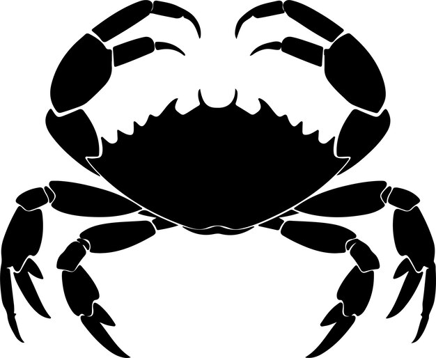 Crab Silhouette Vector Illustratie Witte achtergrond