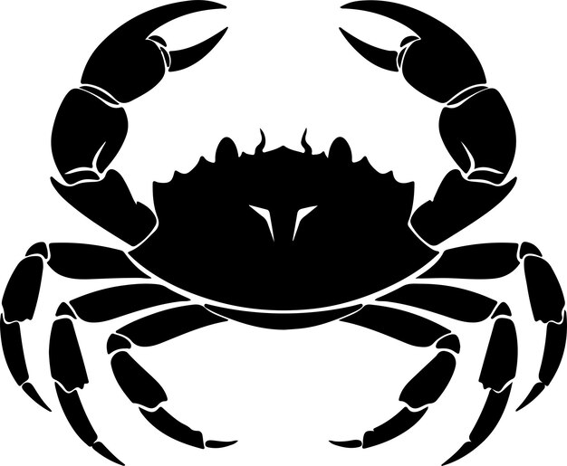 Crab Silhouette Vector Illustratie Witte achtergrond