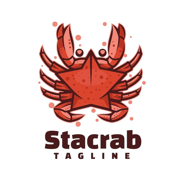 Vector crab star logo