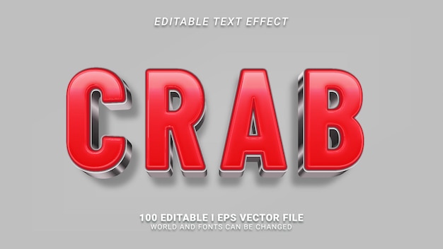 Vector crab text effect