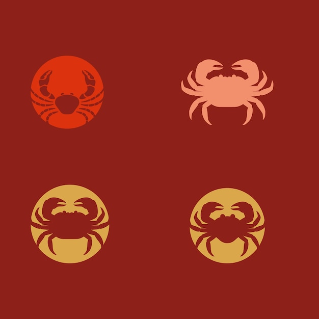 Vector crab vector icon illustration