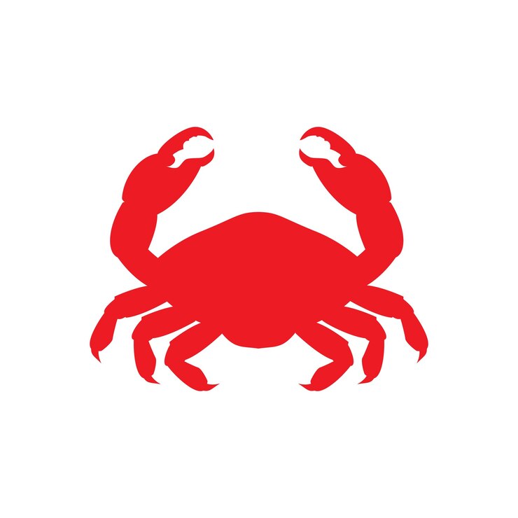 Vector 색 바탕에 은 크래브가 있는 크래브