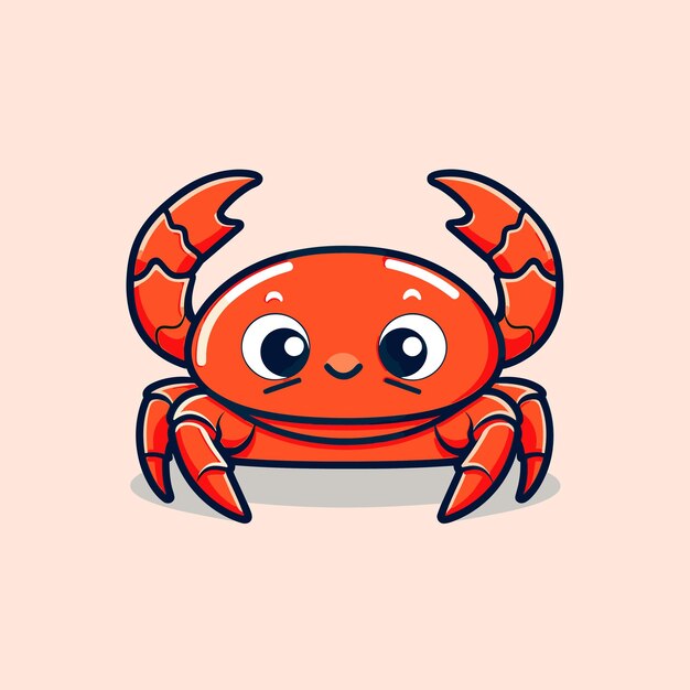 Vector a crab with a pink background and a pink background.