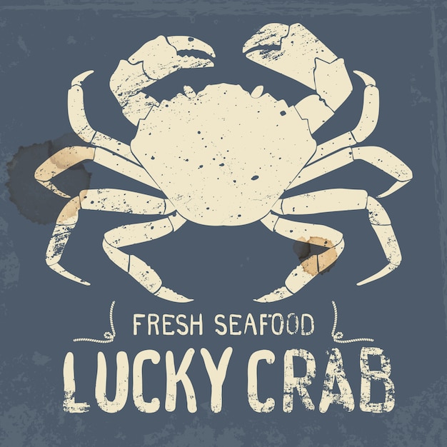 Vector crabs fresh seafood illustration