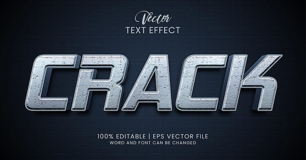 Crack editable text effect style