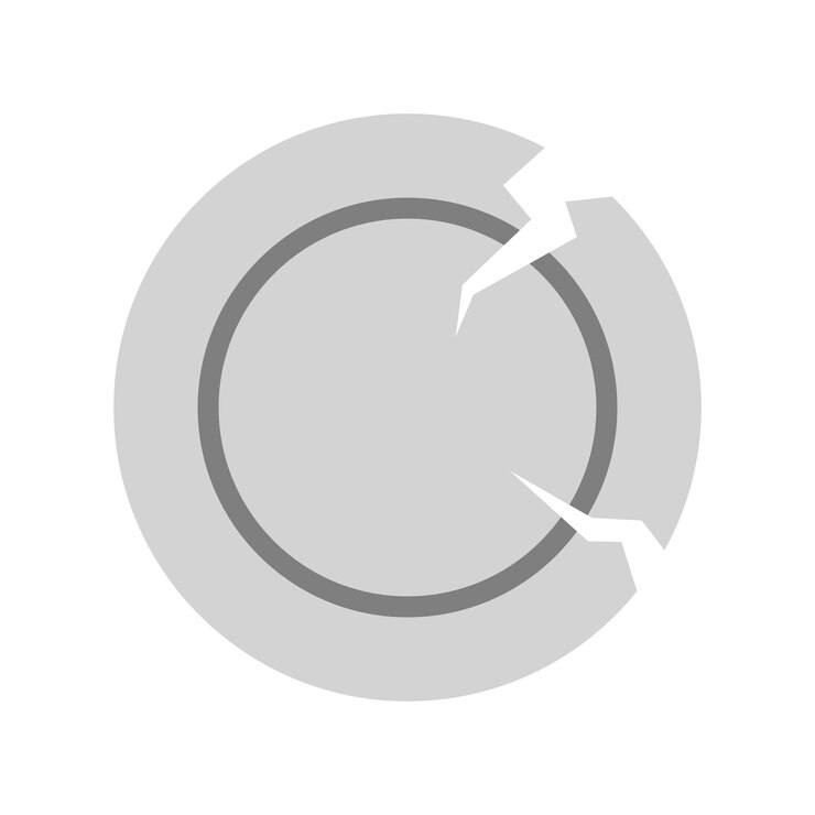 Vector crack plate icon flat illustration of crack plate vector icon isolated on white background