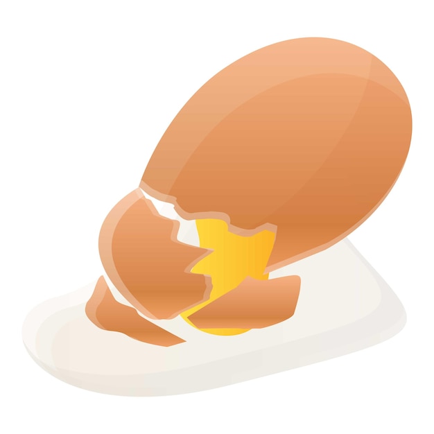 Cracked egg icon Cartoon van een gekraakte ei vector icoon voor webontwerp geïsoleerd op witte achtergrond