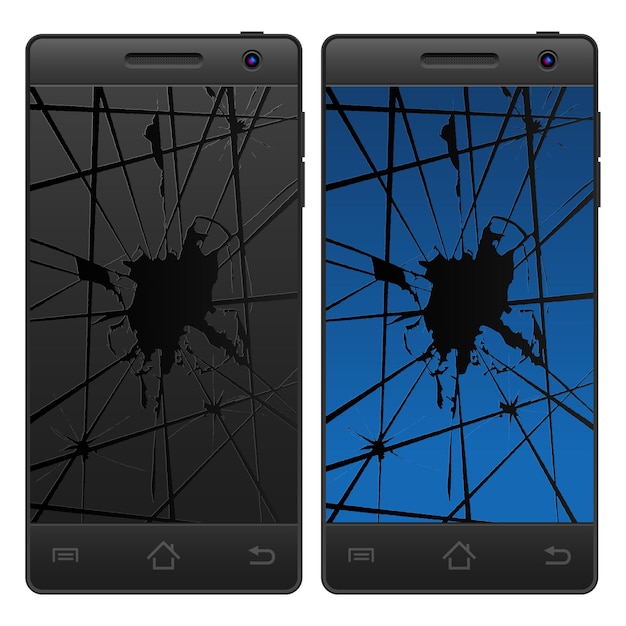 Cracked mobile phone