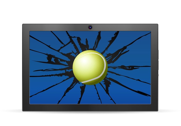 Cracked tablet tennis