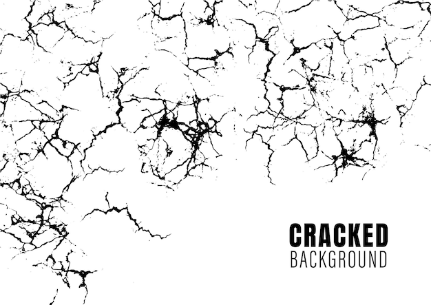 Cracked texture effect background on white