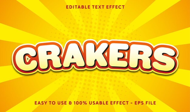 Cracker bewerkbaar teksteffect